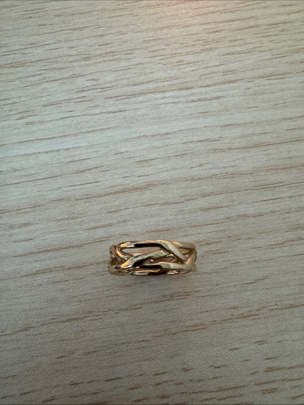 Retired James Avery Tresse Ring - 14k Gold - Size 7
